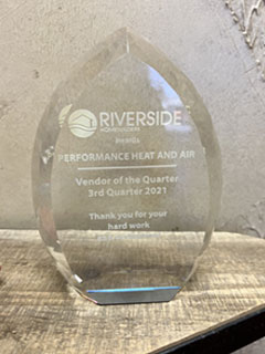 Riverside Homebuilders Vendor of the Quarter Award